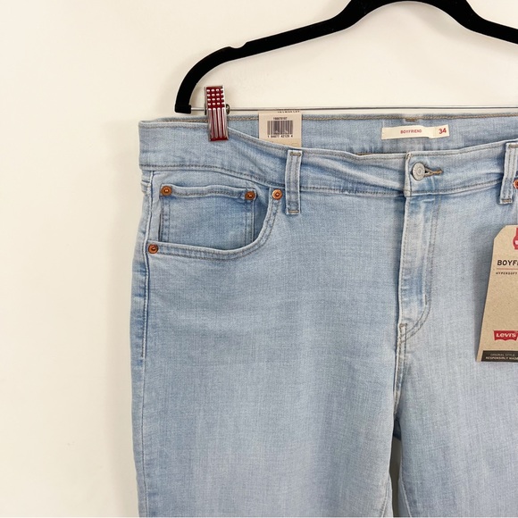 Levi’s Light Wash Mid Rise Boyfriend Jeans Size 18 NWT - Picture 5 of 16